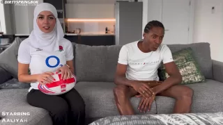 Aaliyah Yasin – Hijabi Rugby fan gets fucked by husband’s friend
